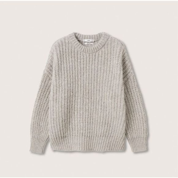 Mango Chunky Sweater Grey Size S - Picture 4 of 9